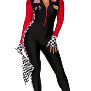 Women's Racing Jumpsuit - Red and Black